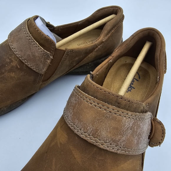 Clarks Collection Roseville Dot Loafers, Dark Tan Combination, Leather, 8M - Picture 6 of 16